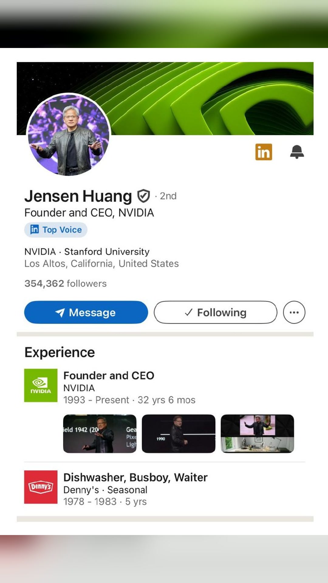 NVIDIA CEO has the best resume