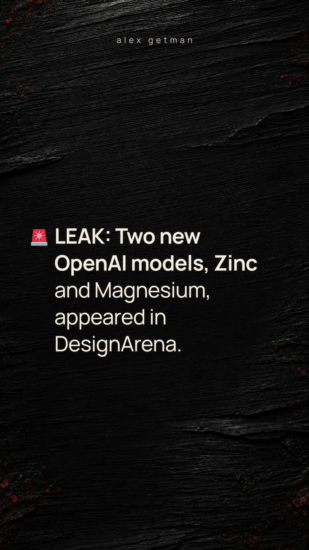 🚨 LEAK: Two new OpenAI models, Zinc and Magnesium, appeared in DesignArena.
