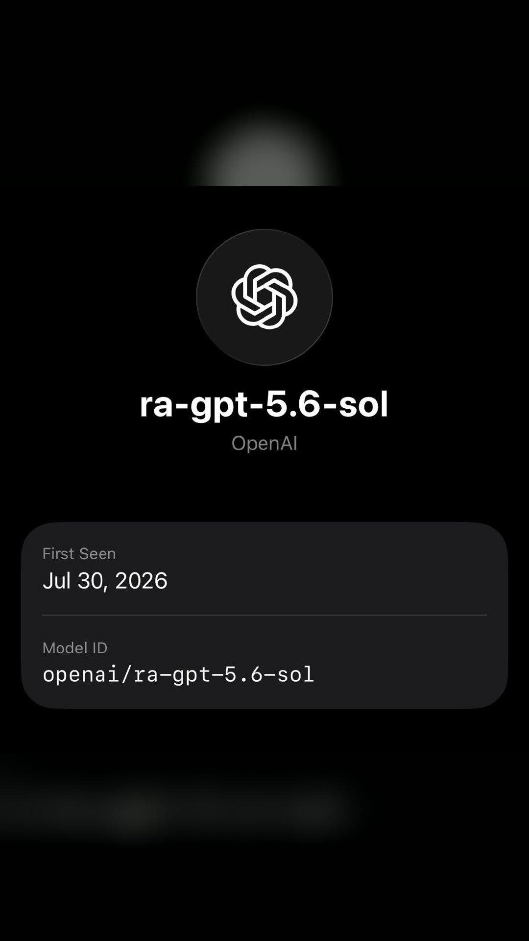 ⚡️ GPT 5.6 Sol Ultrafast drops tomorrow