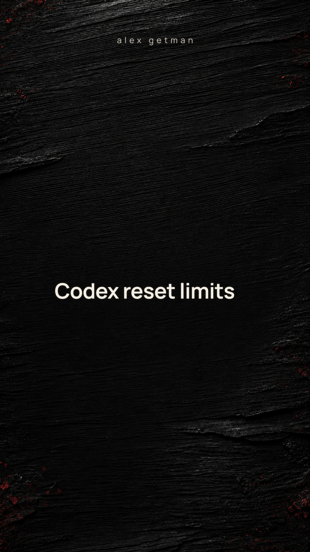 Codex reset limits