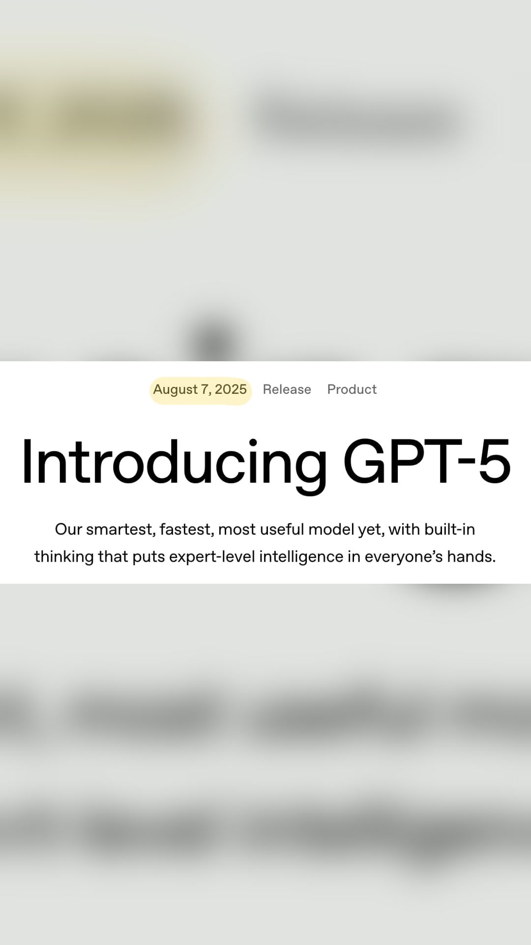 🎉 GPT 5 is one year old