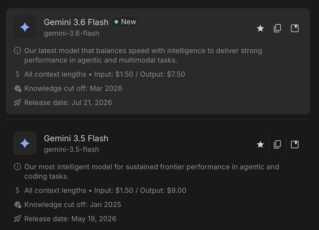 RELEASE: GEMINI 3.6 FLASH